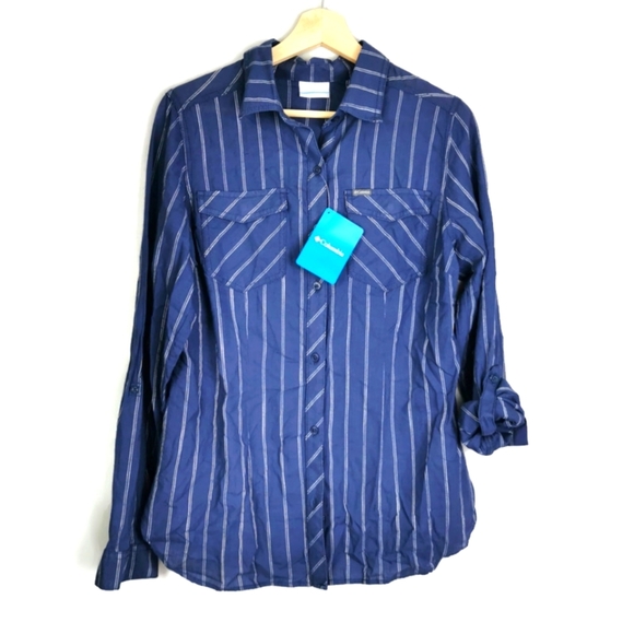 Columbia Tops - Columbia Camp Henry II Long Sleeve Roll Up Shirt M